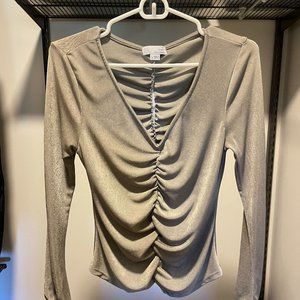 Women's Gold/Shimmer Blouse - L